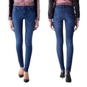 Diesel Skinzee Super Slim Skinny Mid Rise Jeans Wash W27 0843i